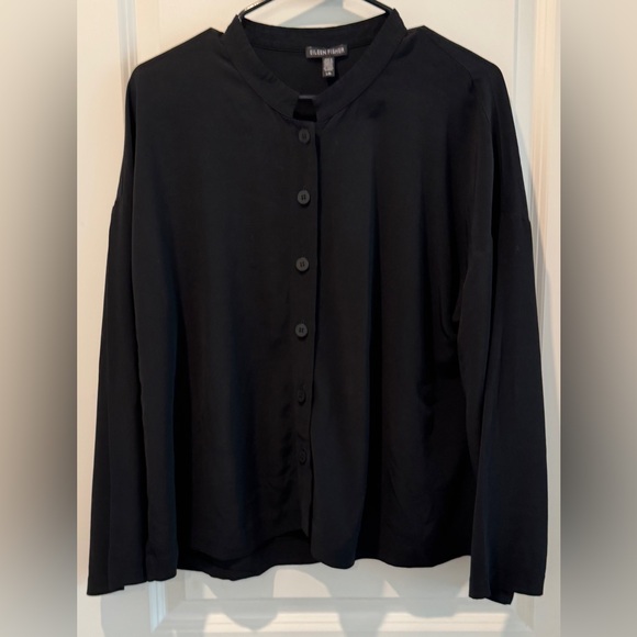 Eileen Fisher Mandarin Collar Shirt